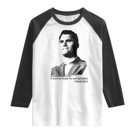 Freedom Is Not Free Raglan Shirt Defender of Liberty Charlie Kirk Tribute - Wonder Print Shop