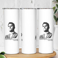 Freedom Is Not Free Skinny Tumbler Defender of Liberty Charlie Kirk Tribute - Wonder Print Shop
