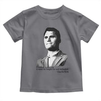 Freedom Is Not Free Toddler T Shirt Defender of Liberty Charlie Kirk Tribute - Wonder Print Shop