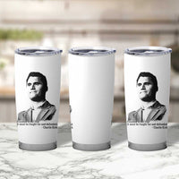 Freedom Is Not Free Tumbler Cup Defender of Liberty Charlie Kirk Tribute - Wonder Print Shop