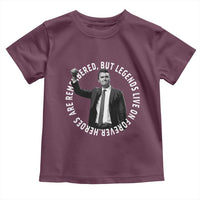 Legends Live Forever Tribute Toddler T Shirt Charlie Kirk Legacy Remembrance - Wonder Print Shop