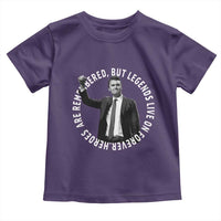 Legends Live Forever Tribute Toddler T Shirt Charlie Kirk Legacy Remembrance - Wonder Print Shop