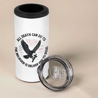 Christian Faith Patriotic 4 in 1 Can Cooler Tumbler Death Deliver The Believer To Jesus American Eagle Graphic - Wonder Print Shop