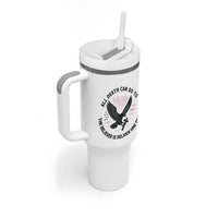 Christian Faith Patriotic Tumbler With Handle Death Deliver The Believer To Jesus American Eagle Graphic - Wonder Print Shop