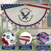 Christian Faith American Patriotic Fan Flag Death Deliver The Believer To Jesus American Eagle Graphic