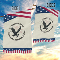 Christian Faith Patriotic Garden Flag Death Deliver The Believer To Jesus American Eagle Graphic