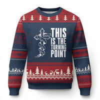 This is the Turning Point Ugly Christmas Sweater Husband Father Patriot Charlie Kirk Tribute Christian Faith - Wonder Print Shop