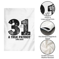 Freedom Number 31 Tribute Graphic Garden Flag Thank You Charlie Kirk A True Patriot Memorial - Wonder Print Shop