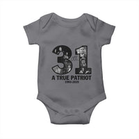 Freedom Number 31 Tribute Graphic Baby Onesie Thank You Charlie Kirk A True Patriot Memorial - Wonder Print Shop