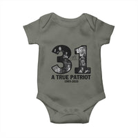 Freedom Number 31 Tribute Graphic Baby Onesie Thank You Charlie Kirk A True Patriot Memorial - Wonder Print Shop