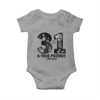 Freedom Number 31 Tribute Graphic Baby Onesie Thank You Charlie Kirk A True Patriot Memorial - Wonder Print Shop