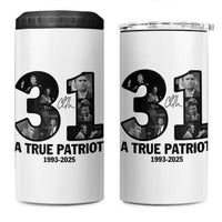 Freedom Number 31 Tribute Graphic 4 in 1 Can Cooler Tumbler Thank You Charlie Kirk A True Patriot Memorial - Wonder Print Shop