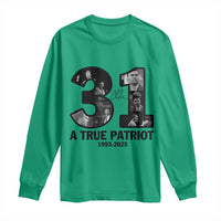 Freedom Number 31 Tribute Graphic Long Sleeve Shirt Thank You Charlie Kirk A True Patriot Memorial - Wonder Print Shop