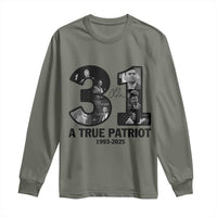 Freedom Number 31 Tribute Graphic Long Sleeve Shirt Thank You Charlie Kirk A True Patriot Memorial - Wonder Print Shop