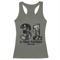 Freedom Number 31 Tribute Graphic Racerback Tank Top Thank You Charlie Kirk A True Patriot Memorial - Wonder Print Shop