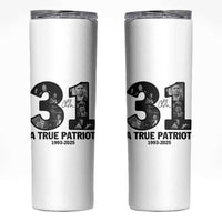 Freedom Number 31 Tribute Graphic Skinny Tumbler Thank You Charlie Kirk A True Patriot Memorial - Wonder Print Shop