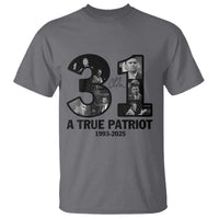 Freedom Number 31 Tribute Graphic T Shirt Thank You Charlie Kirk A True Patriot Memorial - Wonder Print Shop