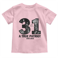 Freedom Number 31 Tribute Graphic Toddler T Shirt Thank You Charlie Kirk A True Patriot Memorial - Wonder Print Shop