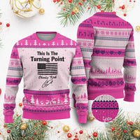 This is The Turning Point Ugly Christmas Sweater American Flag A True Patriot Statement - Wonder Print Shop