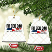 Freedom This Is The Turning Point Ceramic Ornament True Patriot Liberty Defender American Flag - Wonder Print Shop