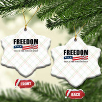 Freedom This Is The Turning Point Ceramic Ornament True Patriot Liberty Defender American Flag - Wonder Print Shop