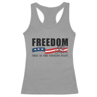 Freedom This Is The Turning Point Racerback Tank Top True Patriot Liberty Defender American Flag - Wonder Print Shop