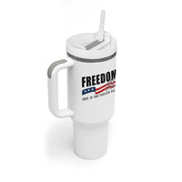 Freedom This Is The Turning Point Tumbler With Handle True Patriot Liberty Defender American Flag - Wonder Print Shop