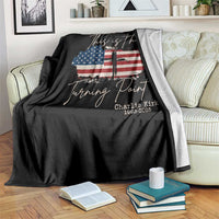 This is The Turning Point Memorial Throw Blanket Tribute to A True Patriot Christian Faith American Flag - Wonder Print Shop
