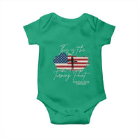 This is The Turning Point Memorial Baby Onesie Tribute to A True Patriot Christian Faith American Flag - Wonder Print Shop