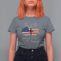This is The Turning Point Memorial T Shirt For Women Tribute to A True Patriot Christian Faith American Flag - Wonder Print Shop