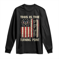 We the People Turning Point Long Sleeve Shirt Vintage American Flag and Freedom Patriotic Eagle - Wonder Print Shop