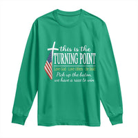 Faith Fueled Turning Point Long Sleeve Shirt Christian Patriot Cross and American Flag - Wonder Print Shop