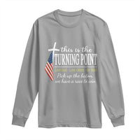 Faith Fueled Turning Point Long Sleeve Shirt Christian Patriot Cross and American Flag - Wonder Print Shop