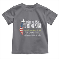 Faith Fueled Turning Point Toddler T Shirt Christian Patriot Cross and American Flag - Wonder Print Shop
