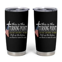 Faith Fueled Turning Point Tumbler Cup Christian Patriot Cross and American Flag - Wonder Print Shop