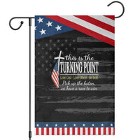 Faith Fueled Turning Point Garden Flag Christian Patriot Cross and American Flag