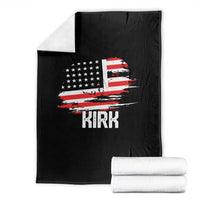 American Flag Kirk Throw Blanket Distressed Patriotic Team Charlie Tribute - Wonder Print Shop