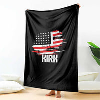 American Flag Kirk Throw Blanket Distressed Patriotic Team Charlie Tribute - Wonder Print Shop