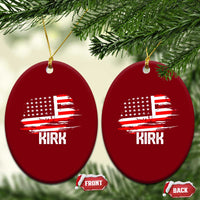 American Flag Kirk Ceramic Ornament Distressed Patriotic Team Charlie Tribute - Wonder Print Shop