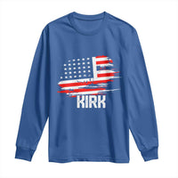 American Flag Kirk Long Sleeve Shirt Distressed Patriotic Team Charlie Tribute - Wonder Print Shop