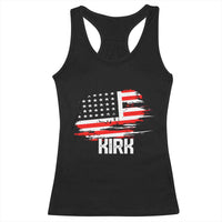 American Flag Kirk Racerback Tank Top Distressed Patriotic Team Charlie Tribute - Wonder Print Shop