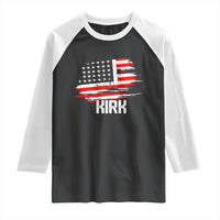 American Flag Kirk Raglan Shirt Distressed Patriotic Team Charlie Tribute - Wonder Print Shop