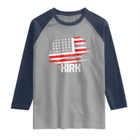 American Flag Kirk Raglan Shirt Distressed Patriotic Team Charlie Tribute - Wonder Print Shop