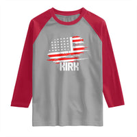 American Flag Kirk Raglan Shirt Distressed Patriotic Team Charlie Tribute - Wonder Print Shop