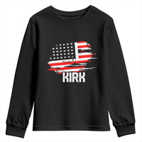 American Flag Kirk Youth Sweatshirt Distressed Patriotic Team Charlie Tribute - Wonder Print Shop