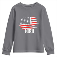 American Flag Kirk Youth Sweatshirt Distressed Patriotic Team Charlie Tribute - Wonder Print Shop