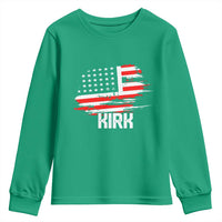 American Flag Kirk Youth Sweatshirt Distressed Patriotic Team Charlie Tribute - Wonder Print Shop