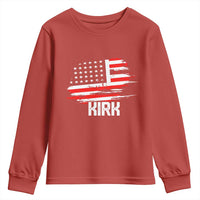 American Flag Kirk Youth Sweatshirt Distressed Patriotic Team Charlie Tribute - Wonder Print Shop