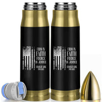 Charlie Kirk Patriotic Memorial Bullet Tumbler Firm in Faith Fierce in Justice American Flag - Wonder Print Shop