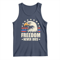 Freedom Never Dies Tank Top Bold Patriotic Eagle Graphic for True American Patriots - Wonder Print Shop
